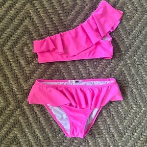 Girls Stella cove neon pink swimsuit, Size 10